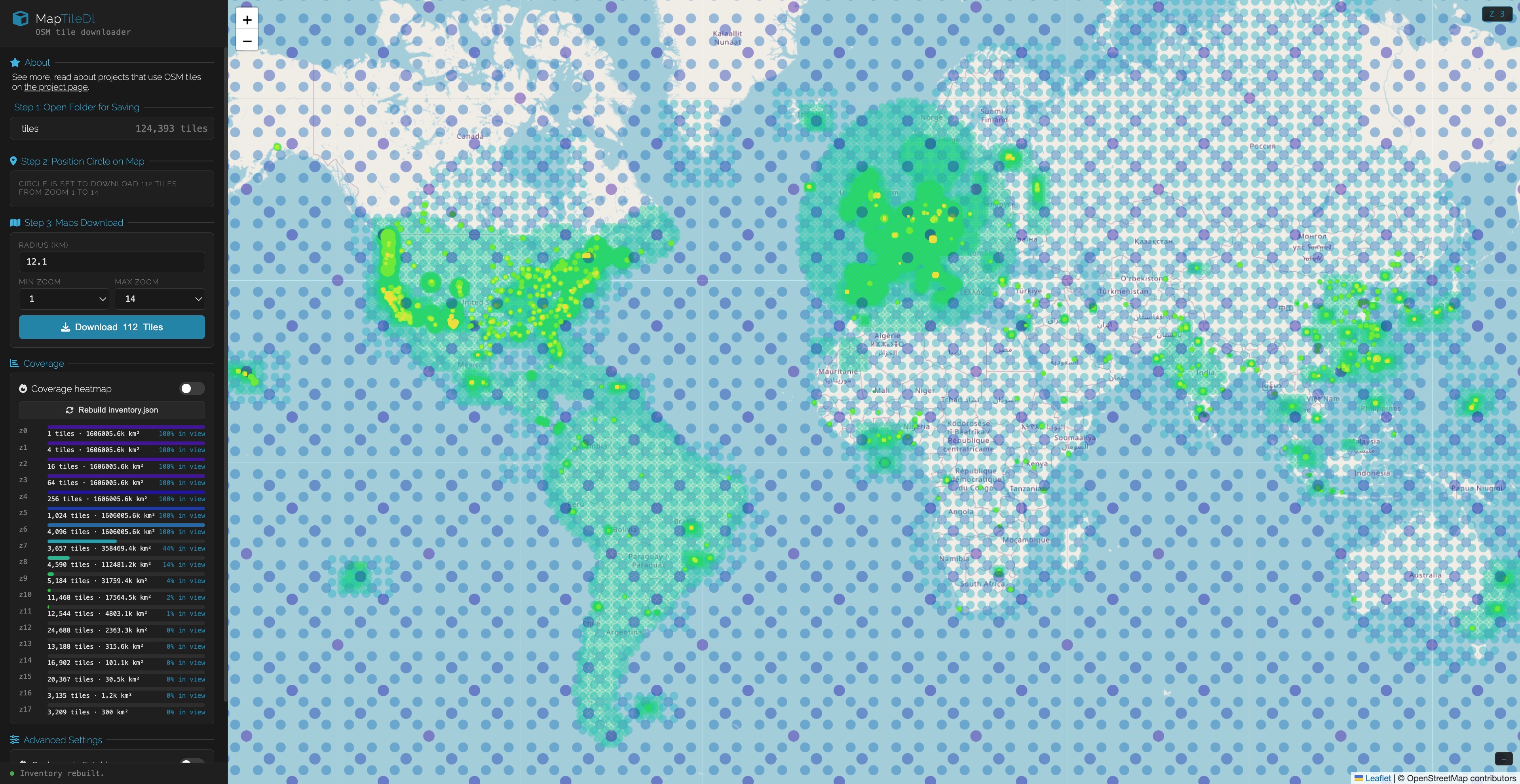 tile inventory heatmap
